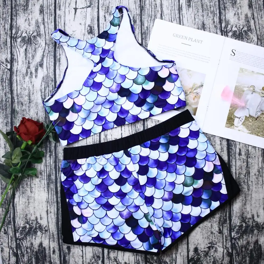 Сексуальный бандажный купальник Танкини с принтом женский большого размера 2020
