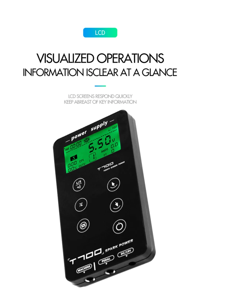 Новейший сенсорный экран T700 Электропитание для татуировок улучшенный