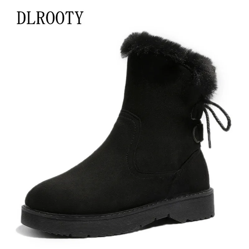 Женские зимние ботинки зимняя теплая короткая плюшевая женская повседневная