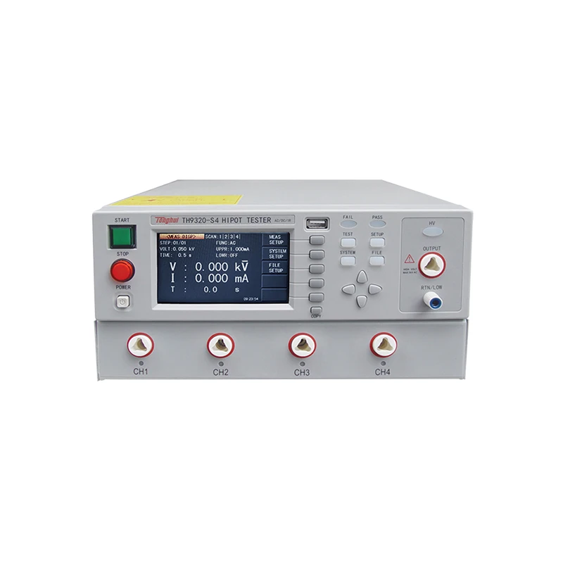 TH9320 S4 AC/DC Hipot тестер AC 0 20mA DC 10mA с 4 Каналы сопротивления регулируемого утеплителя
