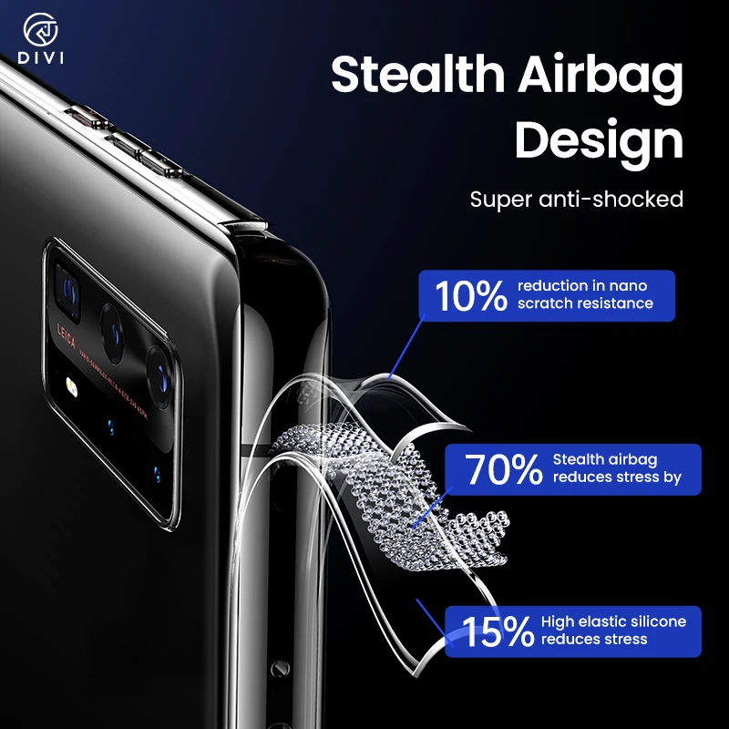 DIVI чехол для телефона huawei P40/P40 Pro Ультратонкий Мягкий силиконовый из ТПУ P40
