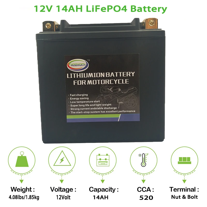 14-BS Батарея 12V LiFePO4 фосфат лития ионно-Плата защиты BMS не требующий частого