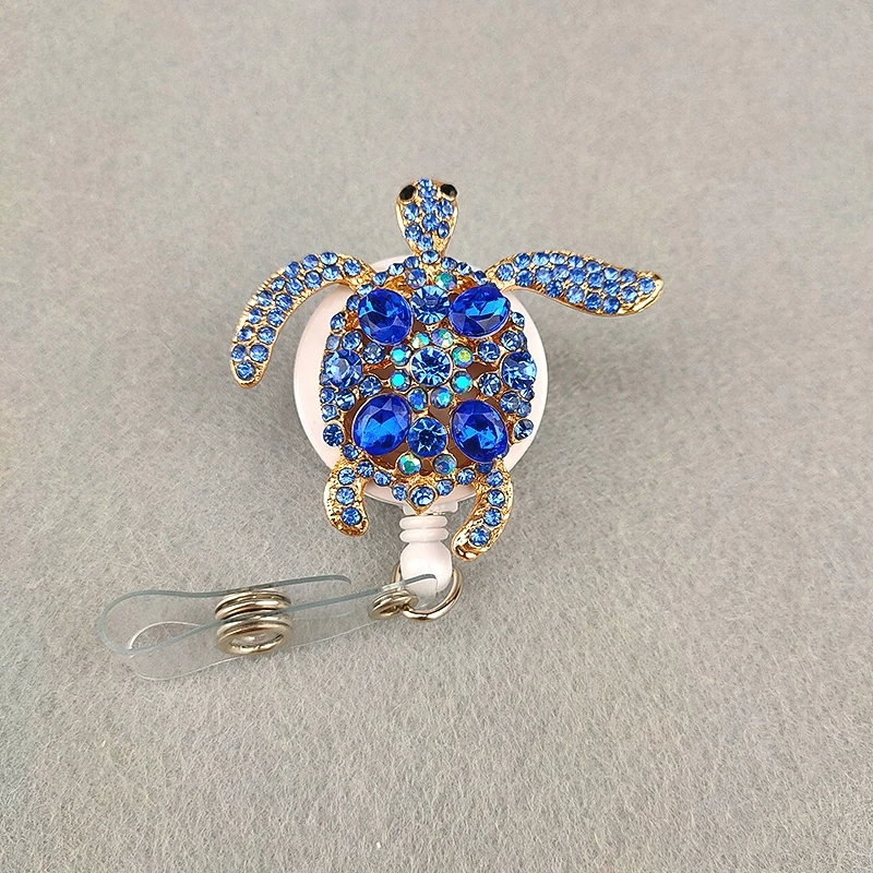 5 шт/лот Bling Королевский синий черепаха медсестры выдвижная катушка ID бейдж имя держатель аксессуары