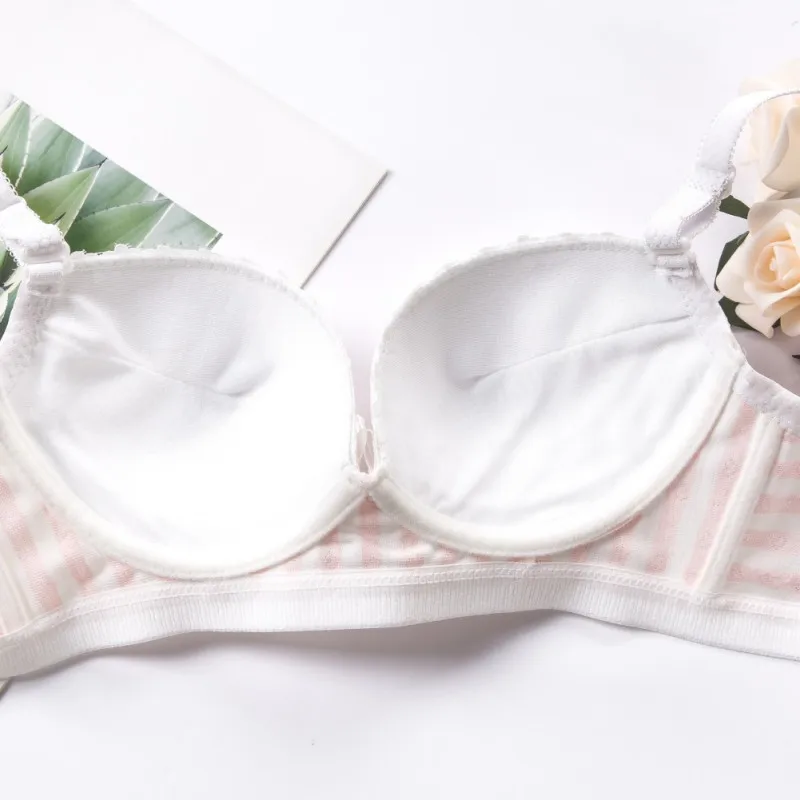 

Sexy Bow Bra Lace Push Up Underwear Set 2020 Striped Print Women Bras Sets x