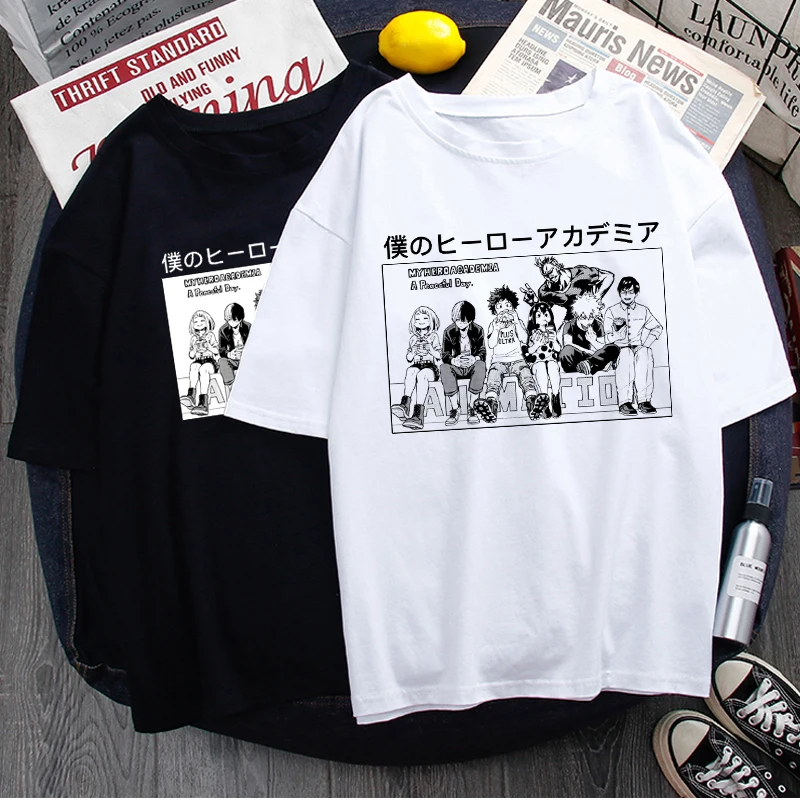 Футболка моя геройская академия Мужская кавайная унисекс футболка Bakugou с