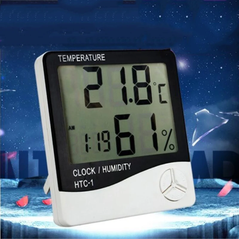 Цифровая Электронная метеостанция высокоточный Термометр Гигрометр с ЖК