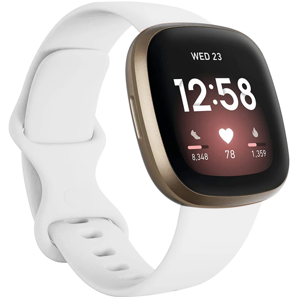 Ремешок силиконовый для Fitbit Versa 3 водонепроницаемый регулируемый браслет часов