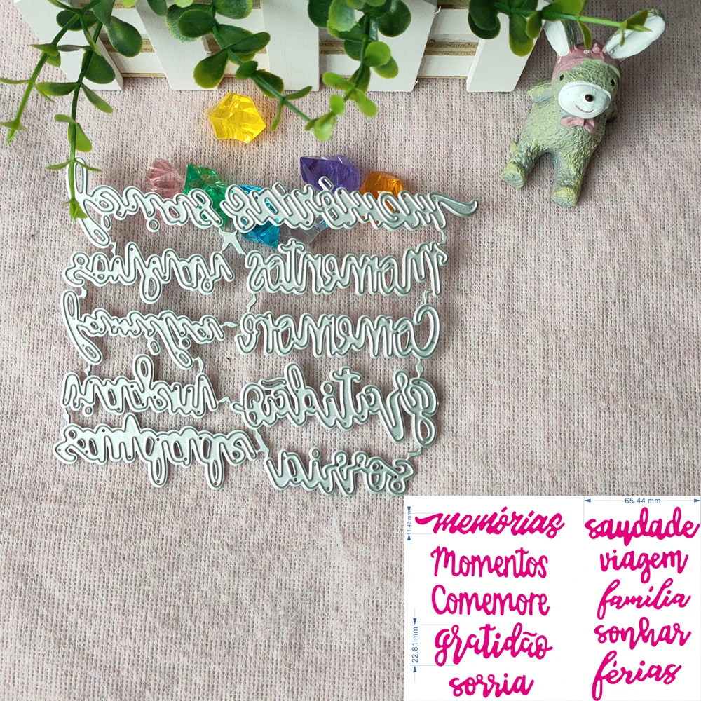 Новинка 10 шт. португальский слова металла нарезная поделочная форма рамка для