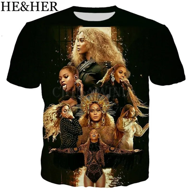 Новая популярная певица Beyonce Wish the queen of pop a 'happy Bey футболка с 3d принтом в стиле хип-хоп летние топы, футболка уличная