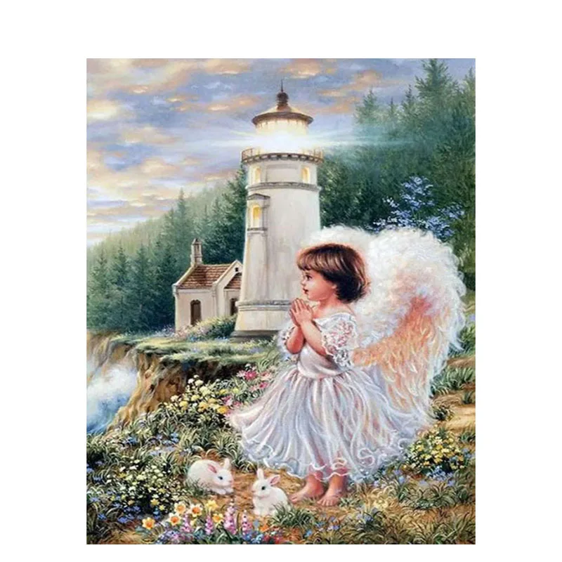 Картина маслом сделай сам 60 × 75 см портрет милой девушки наборы ручной росписи