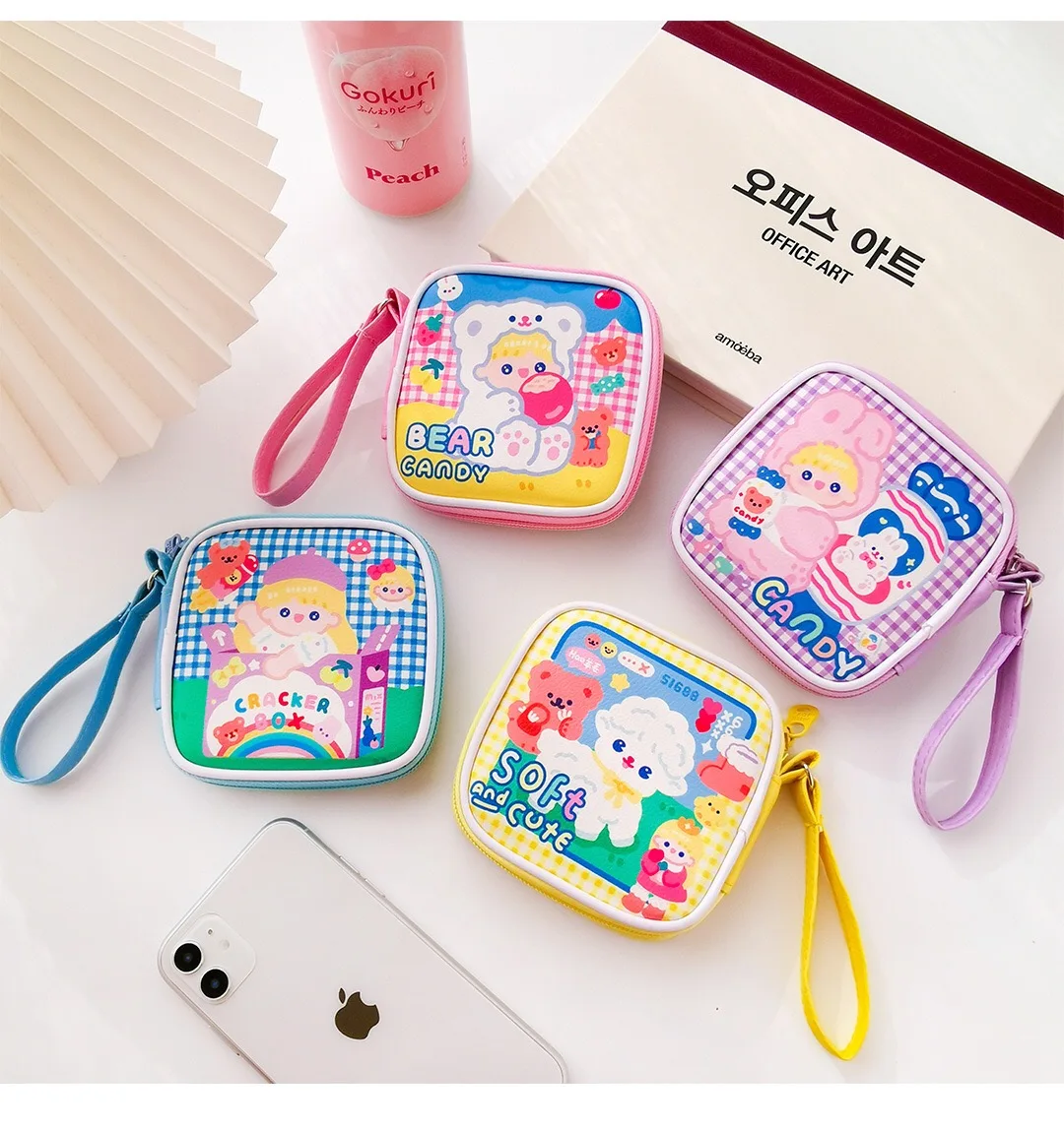 Bentoy Milkjoy Girls Earphone Case Cartoon Storage Bag Protective Headphone Earbud USB Cable Organizer Portable High Quality | Багаж и