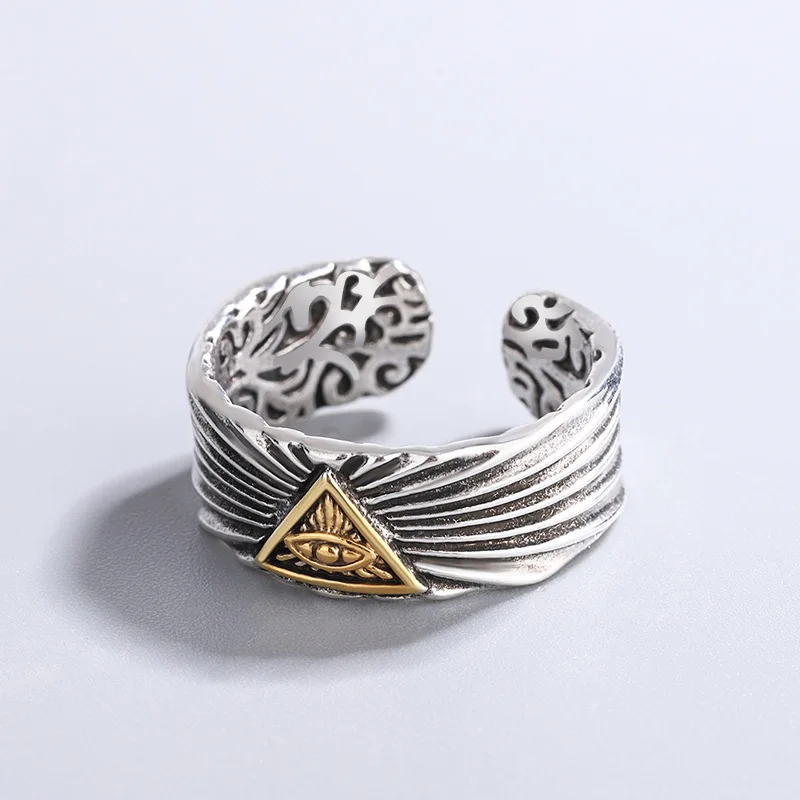 Кольцо yizai с глазом Бога египетская пирамида женское Винтажное кольцо подсветкой