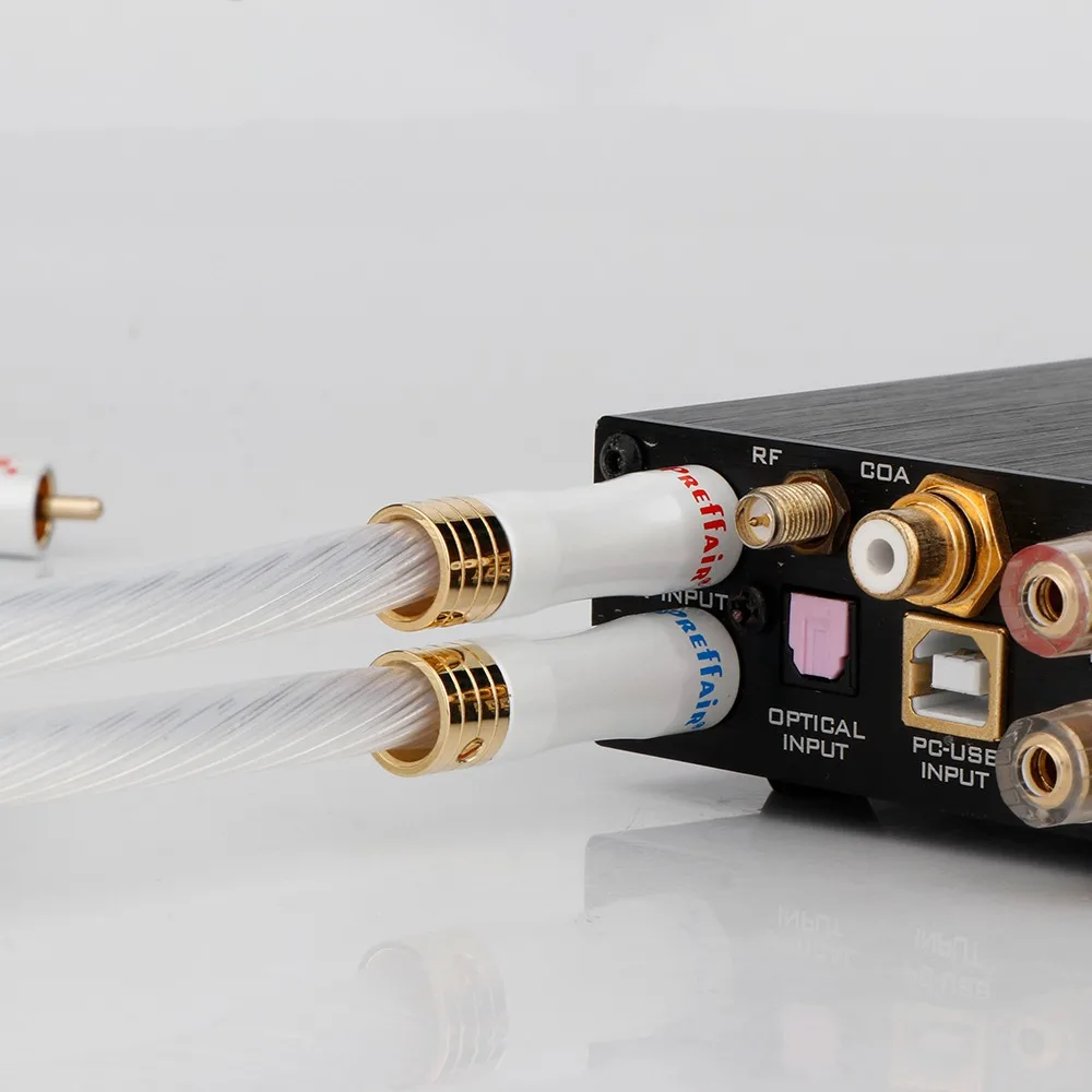 Пара 5N посеребренный кабель OCC RCA аналоговый аудио соединительный с позолоченной