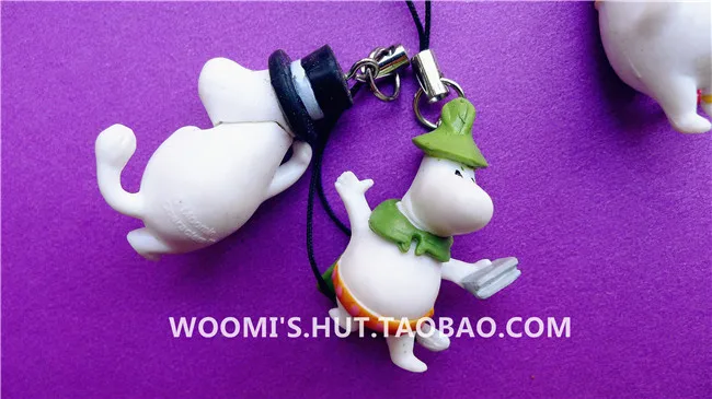 Новая детская игрушка 6 шт./лот Kawai милая moomin мультяшный маленький мой брелок