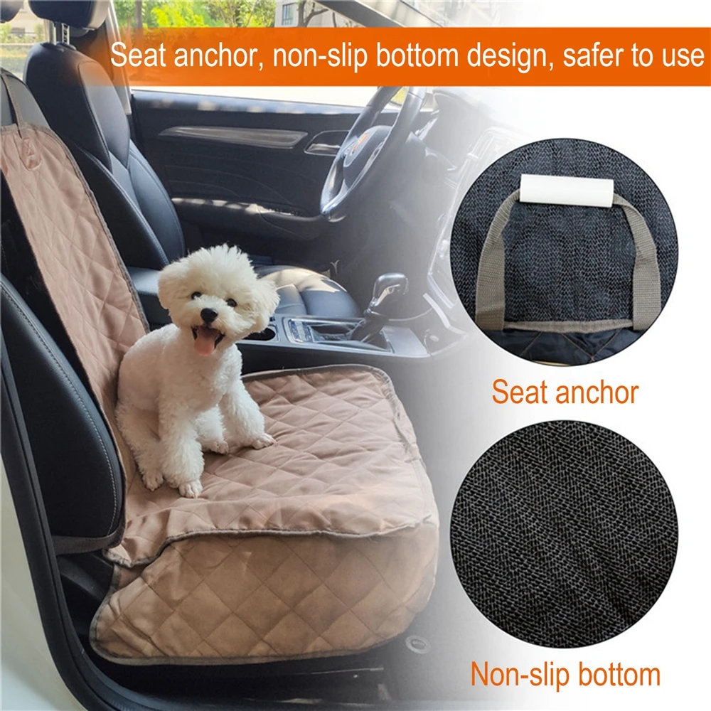 

Four Seasons Universal Pet Supplies Car Pet Cushion Non-stick Hair Front Single Seat Suede Easy To Clean Dog Cushion