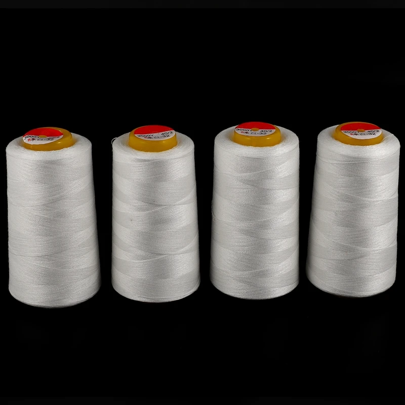 

4 Cones (3000 yards each) Sewing Threads Polyester Threads Spool of Threads (402#) for Sewing Machine and Hand