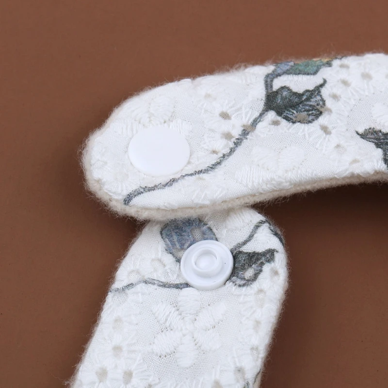 Babero con bordado Floral para beb&eacute; y ni&ntilde;a, Bandana, toalla de Saliva, decoraci&oacute;n de alimentaci&oacute;n de algod&oacute;n para reci&eacute;n nacido, bufanda de flores absorbente-4