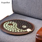 Нефритовый камень Турмалин нагревательная физиотерапевтическая Подушка круглый матрас в форме стула Инфракрасный Электрический офисный коврик