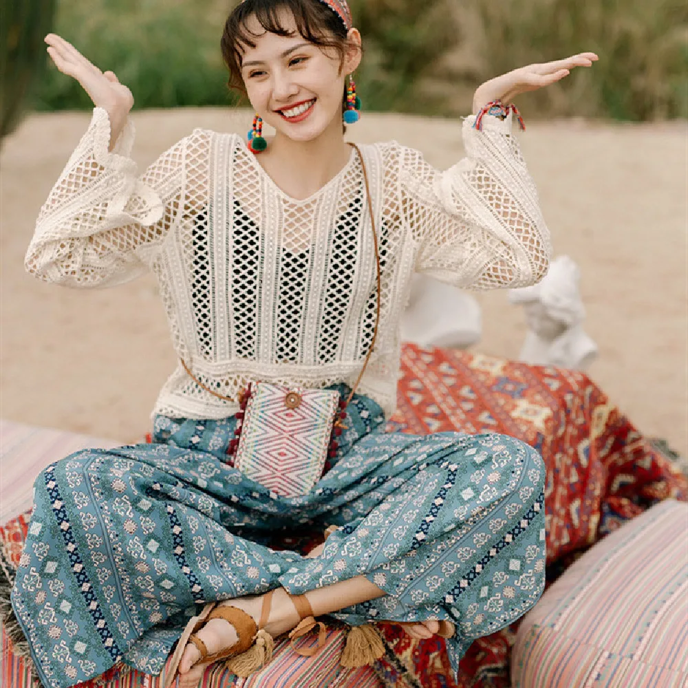 Вязаное крючком летнее пляжное платье накидка пикантная сетчатая вязаная туника