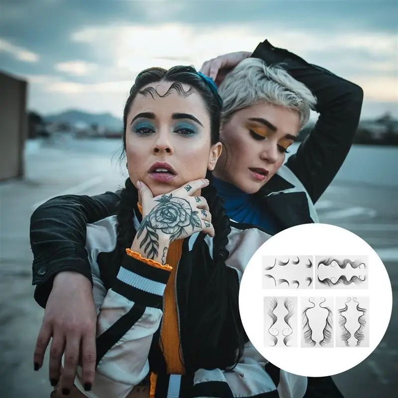 

5PCS Creative Practical Durable Portable Hairline Sticker for Makeup Hairline Hair Edge