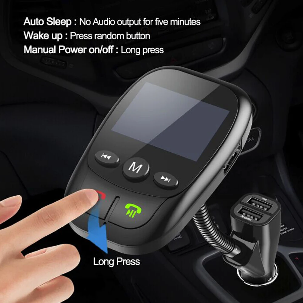 Wireless FM Transmitter Bluetooth AUX Radio Adapter Modulator Handsfree Music Mp3 Usb Player Audio Car Kit Cal | Автомобили и