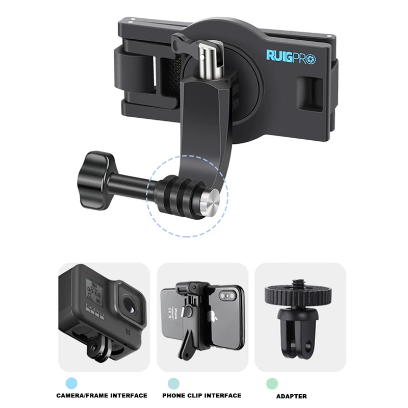 camera belt bracket hanging clip suitable for osmo pocket action for go pro9 8 accessories 360 degree rotation backpack bag clip free global shipping