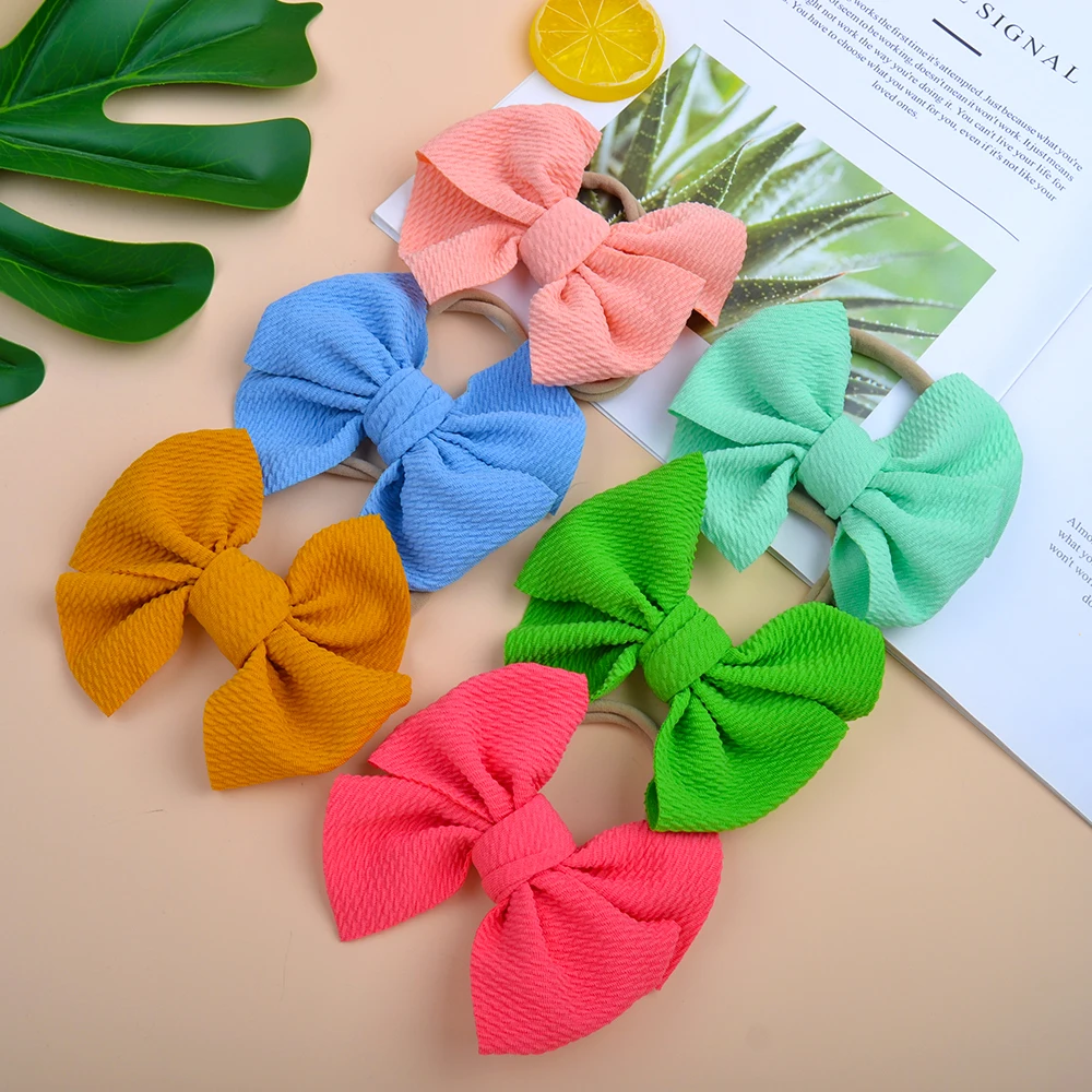 

20PCS/Lot Fashion Nylon Baby Headband Soft Elastic Hair Bows For Children Girls Party Decoration Kids Hair Accessories 313