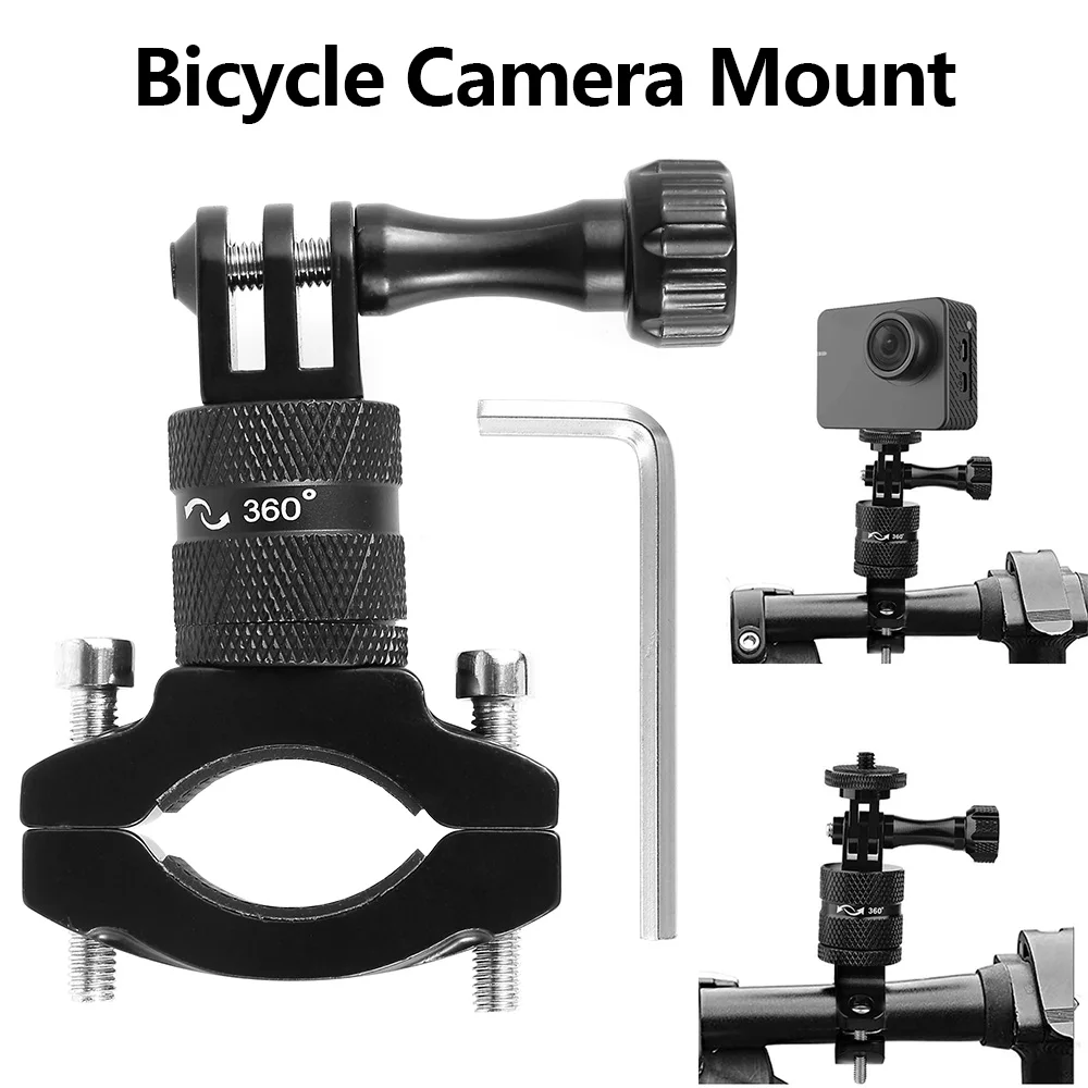 

Action Camera Handlebar Mount Bracket Waterproof Motor Bike Camera Holder 360° Rotation Adjustable Handlebar Camera Stand Holder