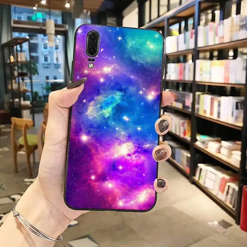 

Starry Sky purple universe space Phone Case For Huawei honor Mate P 10 20 30 40 i 9 8 pro x Lite smart 2019 nova 5t