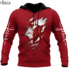 Толстовка мужская, с 3D-принтом, в стиле Харадзюку, Иисус католический