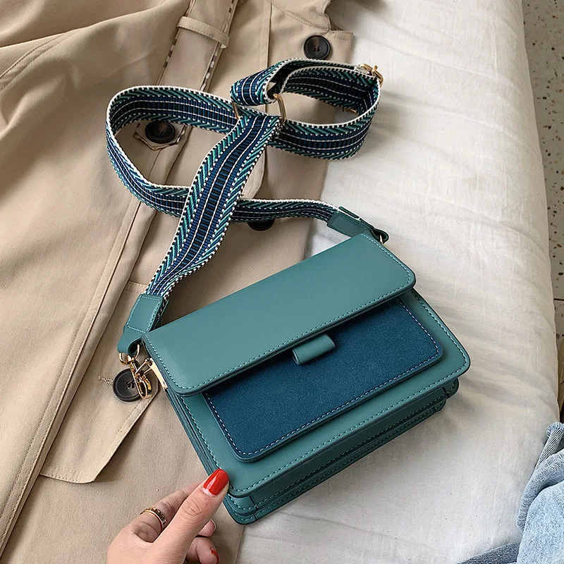 

LUYO Panelled Flap Luxury Handbags Women Bags Designer Small Shoulder Bag Autumn French Vintage Niche Style Frosted Girl Bag