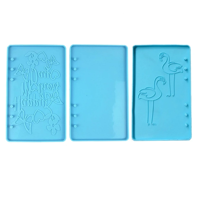 

3 Pcs/Set Crystal Epoxy Resin Mold Notebook Cover Silicone Mould Handmade DIY Crafts Book Cover Casting Tool P82C