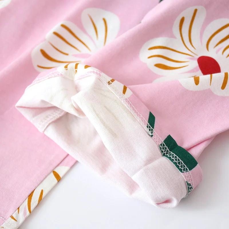 

Spring and Autumn New Products Ladies Pure Cotton Plus Size Homewear Knitted Long Sleeve Trousers Pajama Set Two Piece Set Women