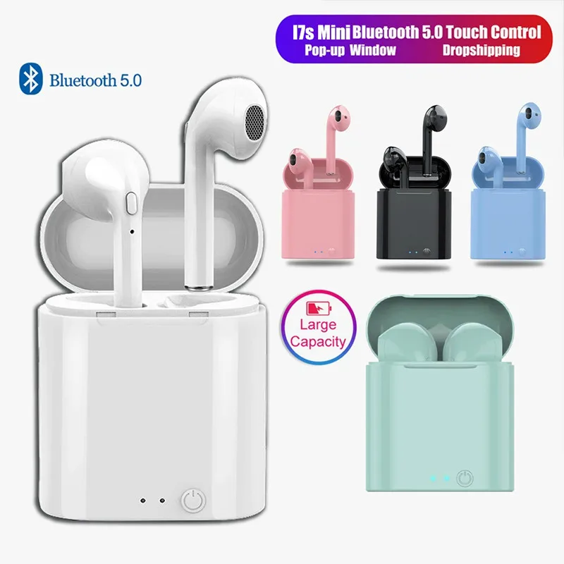 Беспроводные наушники i7s tws Bluetooth-наушники с микрофоном Hi-Fi-звук гарнитура для Iphone