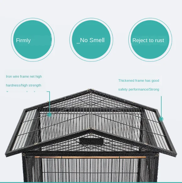 

Bird Cage Of Luxury Villa Large Scale Breeding Bird Cage For Parrot Starling Enlarged Drawer Type Chassis Easy To Install