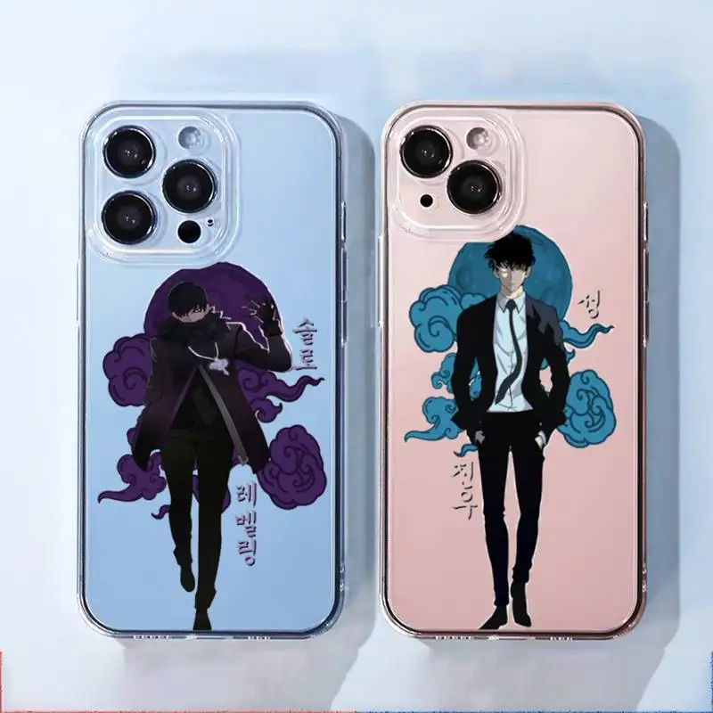 

Solo Leveling Phone Case For iphone 13 12 11 8 7 plus mini x xs xr pro max Transparent soft