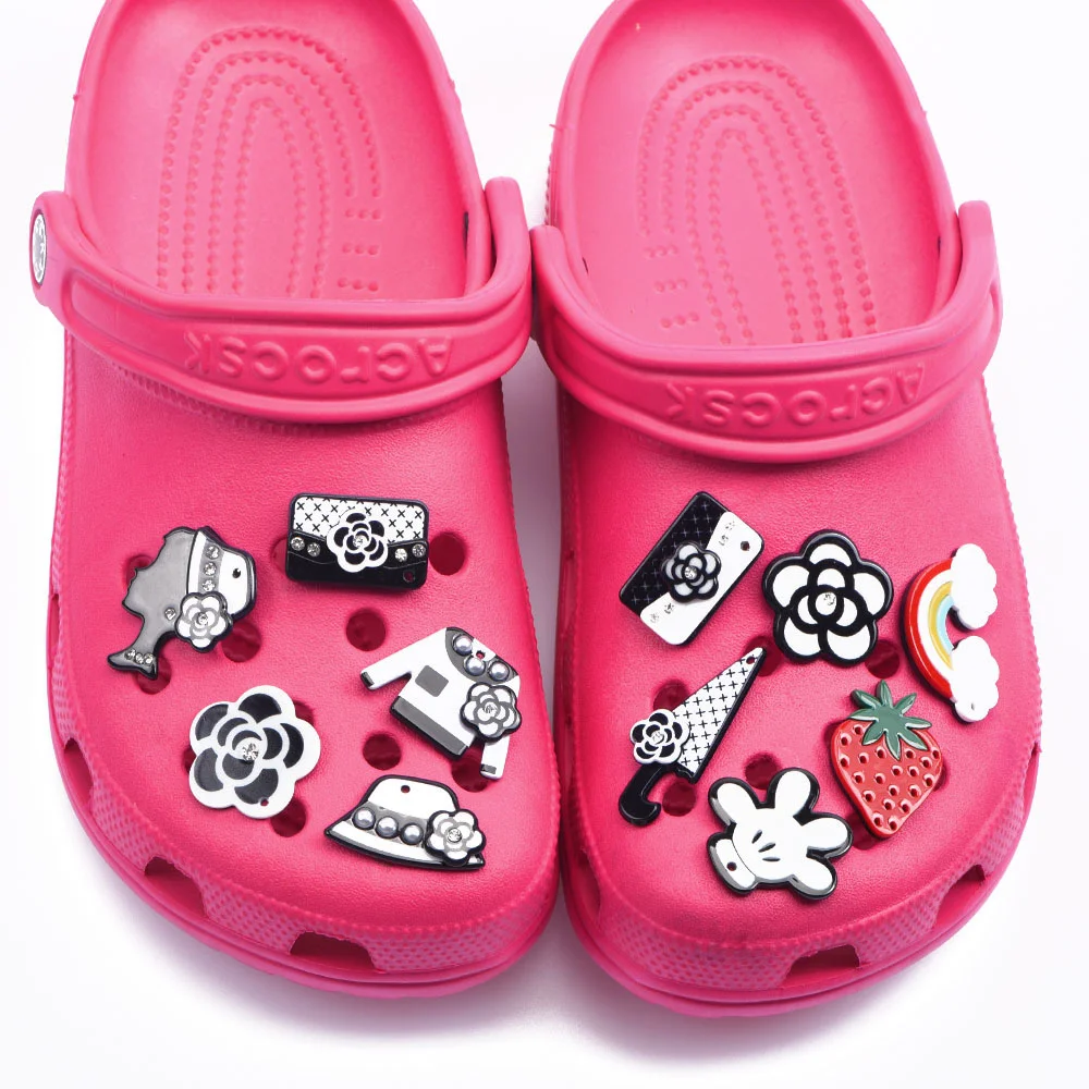 

Free Shipping Resin Croc Shoes Charms Beauty Women Clog Shoe Flower Decorations Colorful 5 Cat Bracelet Cartoon Accessories