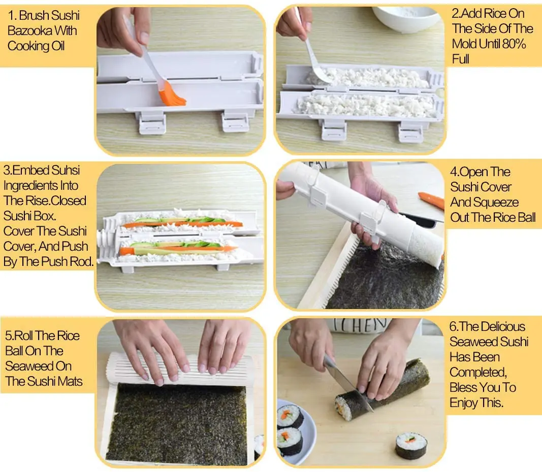 Быстрый Diy набор для приготовления суши машина форма риса ролик Набор Овощной
