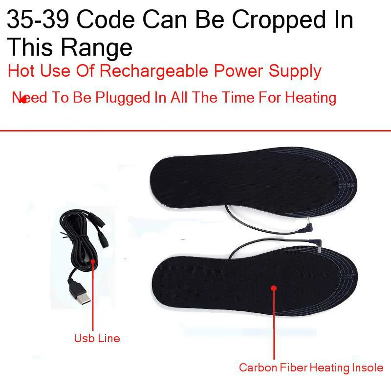 Стельки с подогревом для мужчин и женщин моющиеся удобные зарядкой от Usb|Стельки|