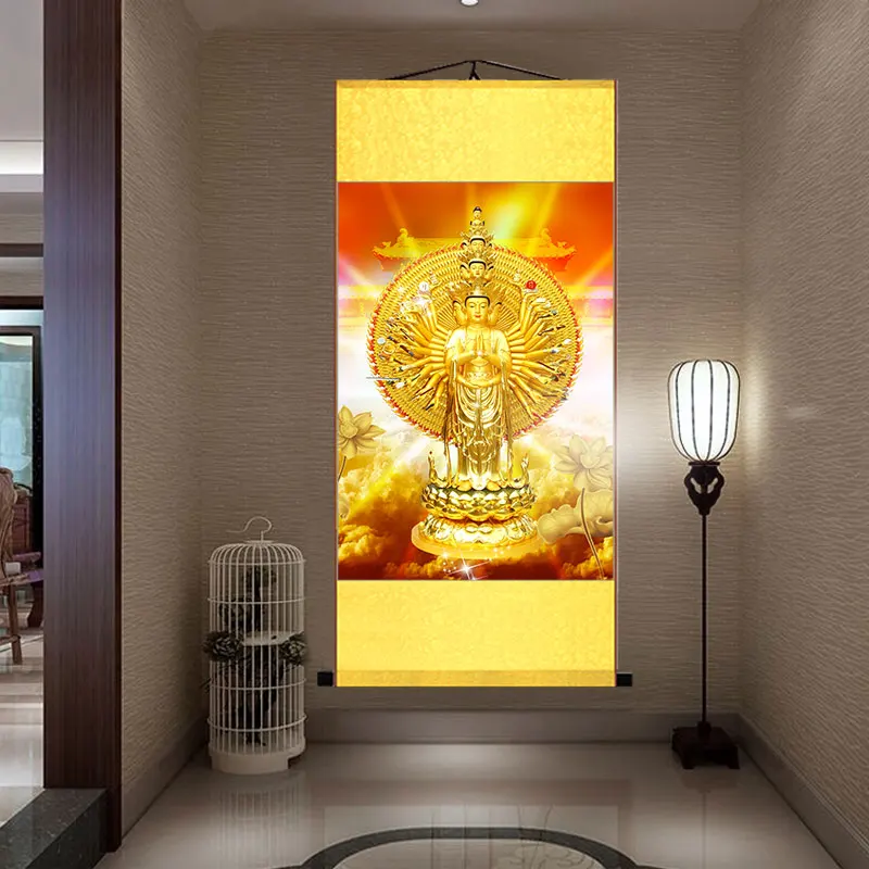 Фотографии в тибетском стиле с тысяча рук настенные картины Тантрический Tangka