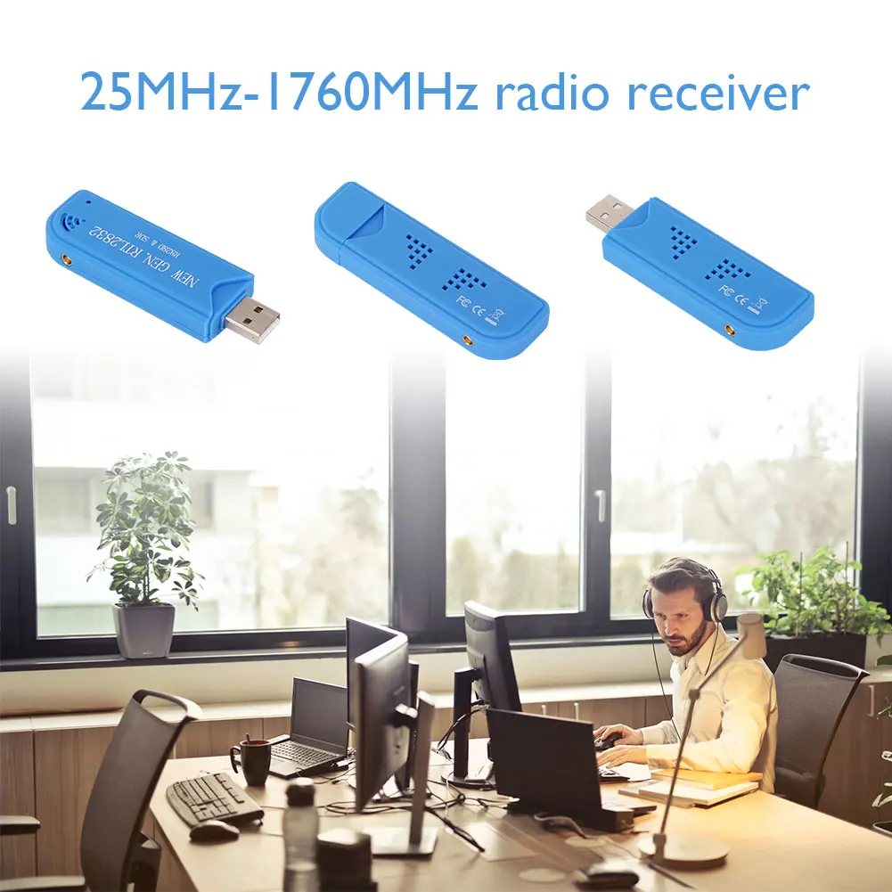 

Digital USB 2.0 TV Receiver DAB FM RTL2832U R828D SDR RTL-SDR A300U Stick