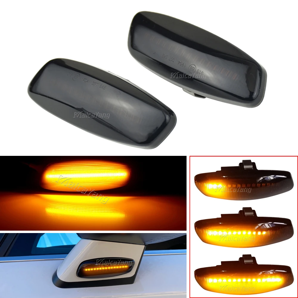 

2Pcs Dynamic LED Side Marker Light Signal Blinker For Peugeot 207 308 3008 5008 RCZ Partner Sequential Turn Indicator Lamp