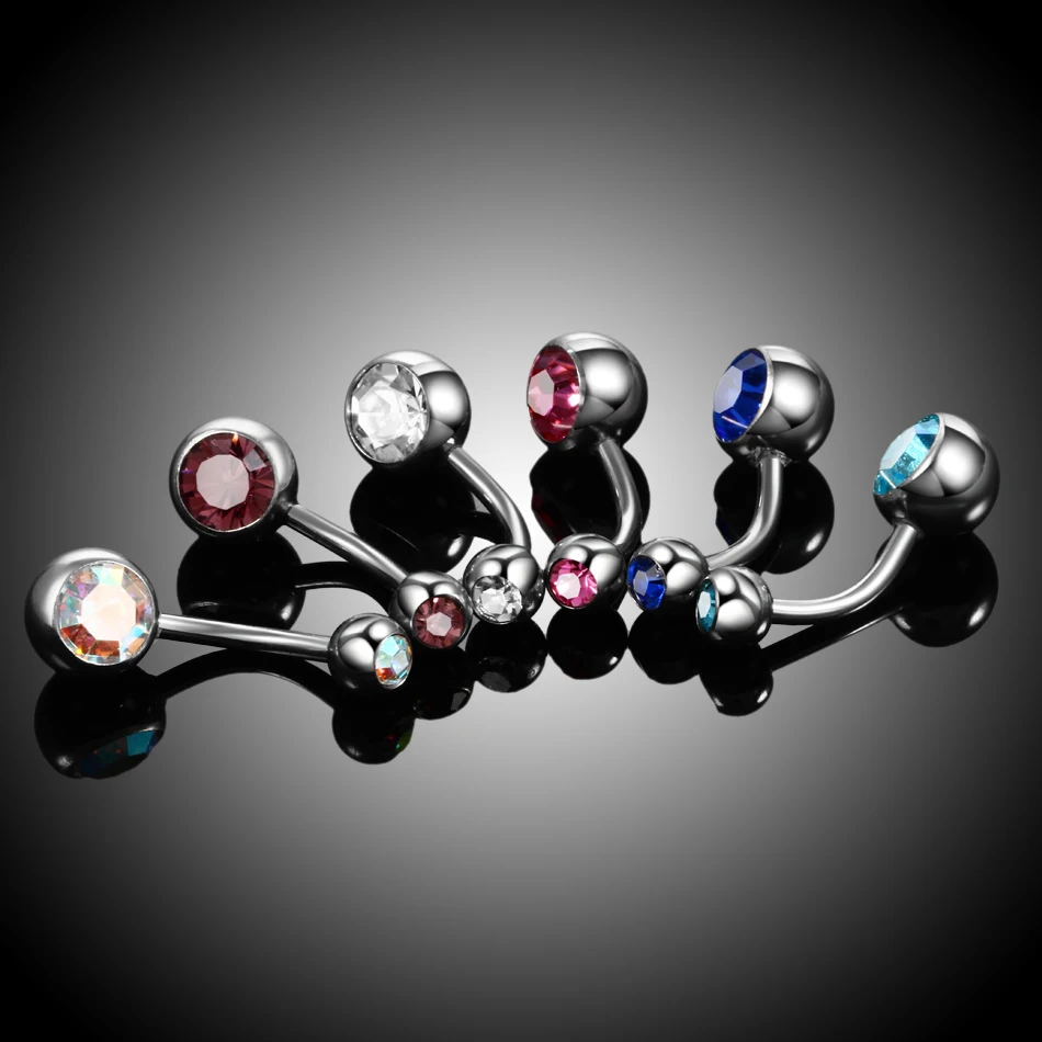 Стразы из нержавеющей стали для пирсинга живота пирсинг пупка ombligo nombril