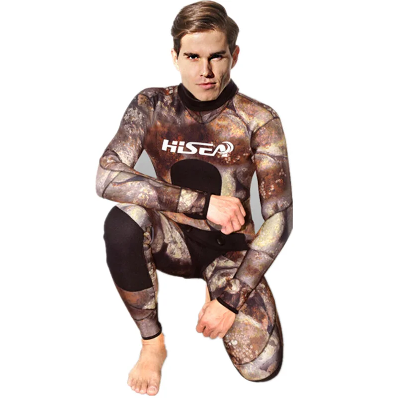 

3.5 mm Neoprene Camouflage Men's Wetsuits Warm Full Body Winter Long Sleeve Swimming Scuba Diving Surfing Spearfishing Wetsuit