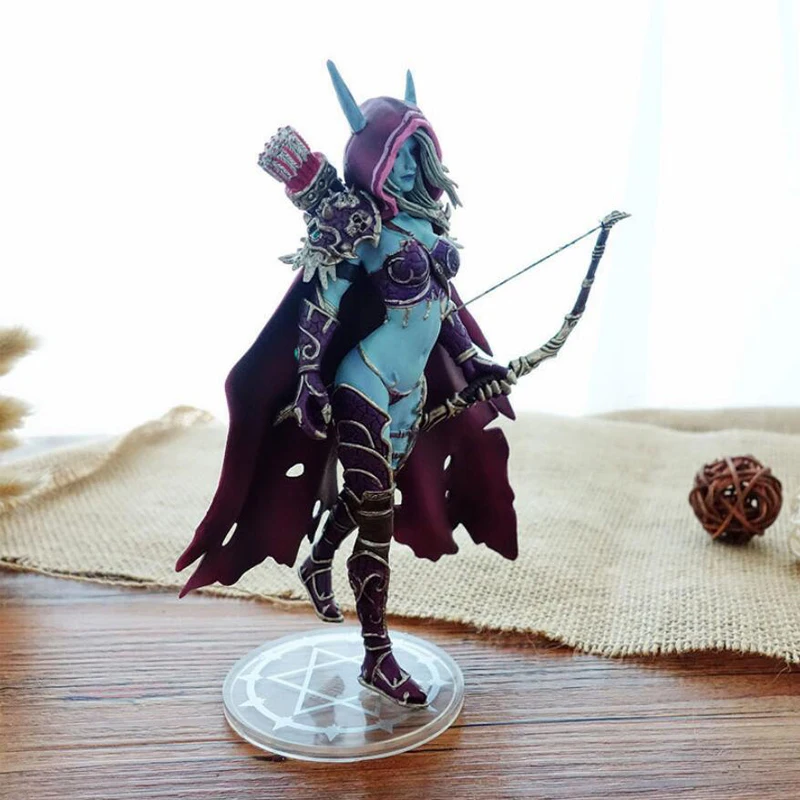 

14cm WOW Sylvanas Action Figure Toys Windrunner Darkness Ranger Lady PVC Anime Action Figure Model for Children Birthday Gift