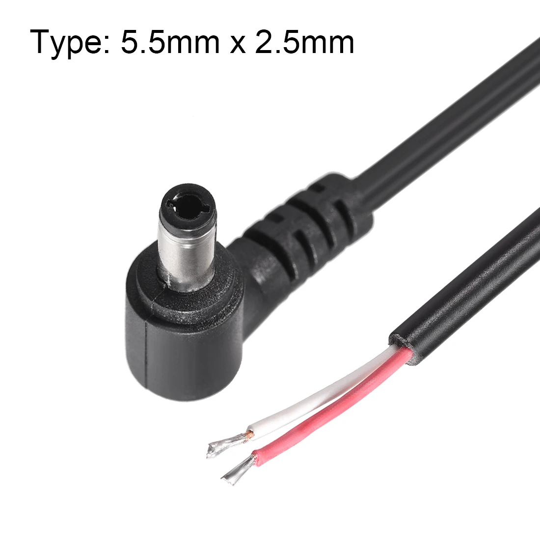 Uxcell DC Power 5 мм x 2 4A 30 см Длина цилиндра штекер прямоугольный шнур соединитель