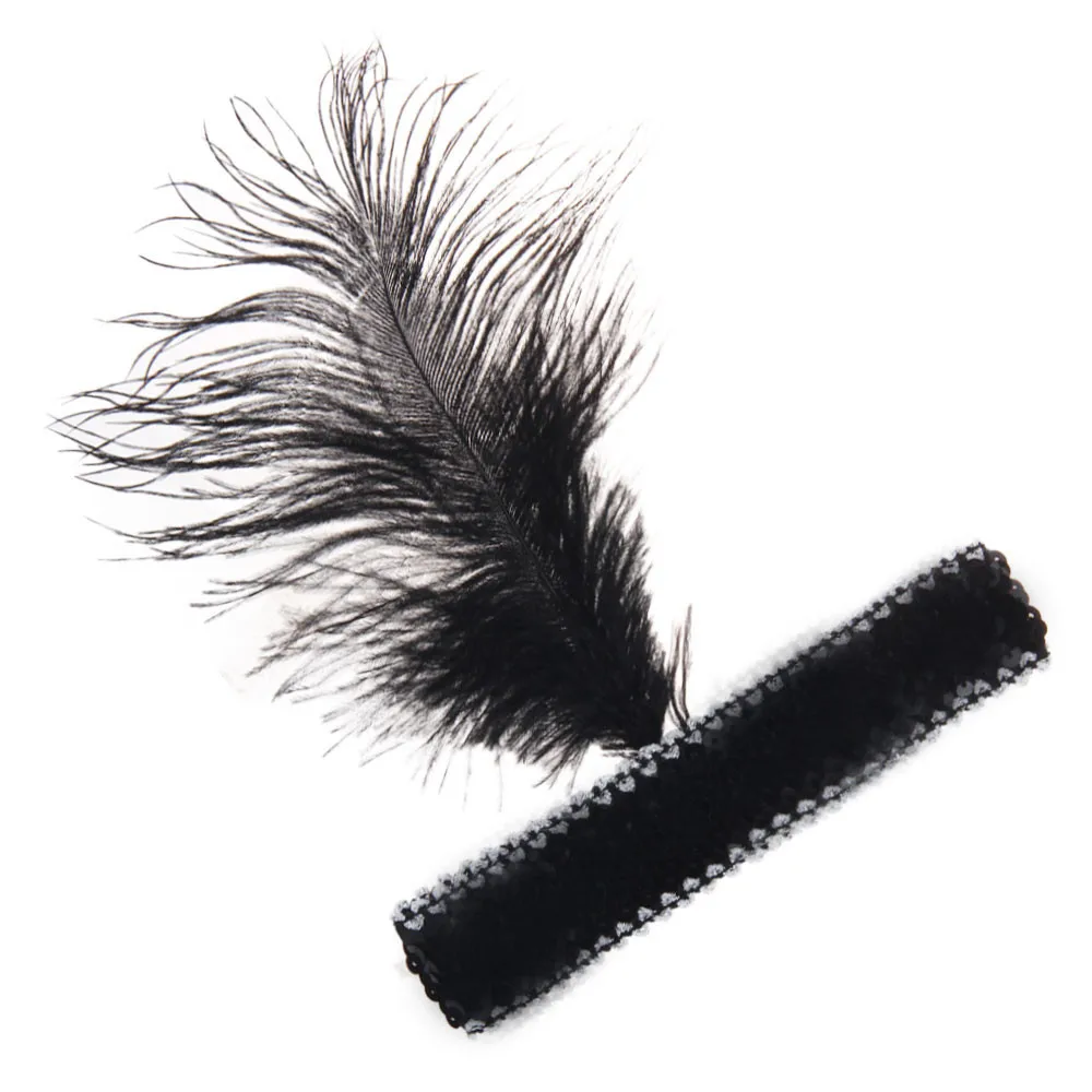 Женский аксессуар для волос "Винтажная перьевая повязка на вечеринку"