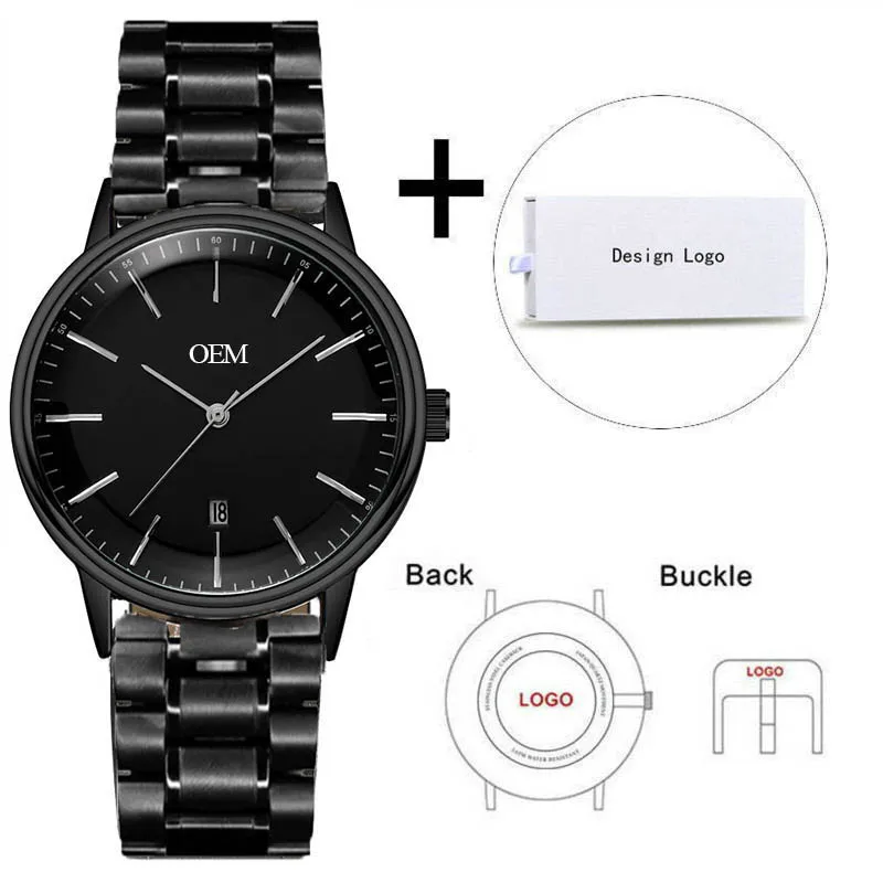 Мужские наручные часы CL046GD фирменные в деловом стиле OEM мужские с календарем и