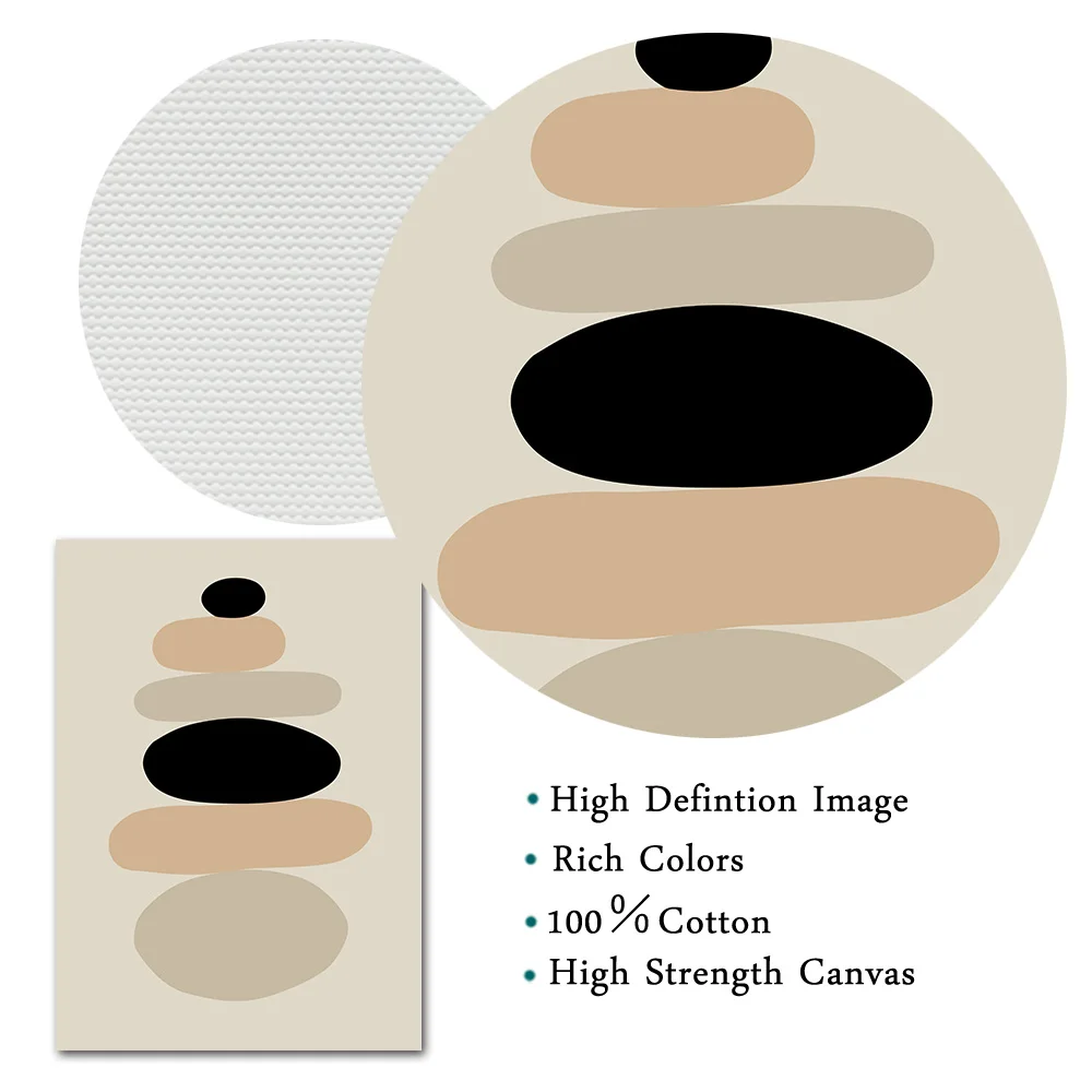 Абстрактная цветная печать блоков холст Художественная живопись черный