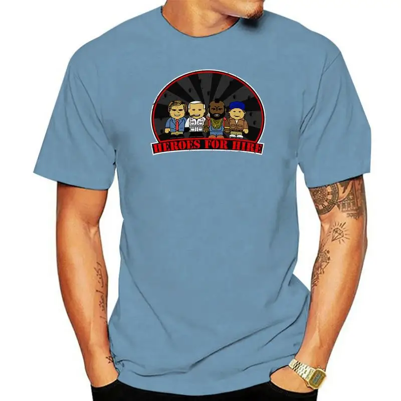 

HEROES FOR HIRE T-SHIRT The A-Team Hannibal A BA Mr. T Team TV Series Van Shirt Cartoon t shirt men Unisex New Fashion tshirt